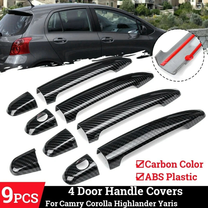 

Carbon ABS 4 Door Handle Cover for Toyota Camry Corolla Highlander Yaris RAV4