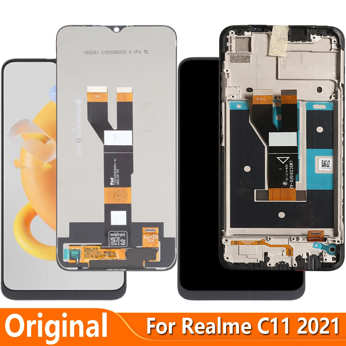Оригинальный ЖК-дисплей 6,52 дюйма для Realme C11 2021 RMX3231 RMX2185, сенсорный дигитайзер, экран в сборе, запасные части