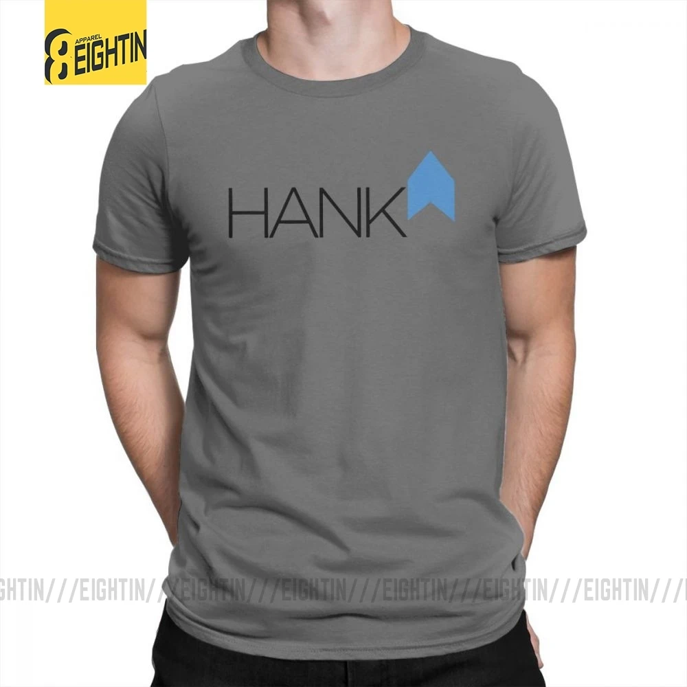 Футболки Detroit Been Human Хэнк ап, классические новые футболки, футболки, хлопок, с коротким рукавом, мужские - Цвет: Темно-серый