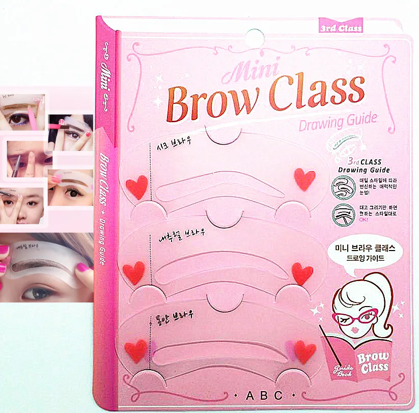 3Pcs Maquiagens Eye Brow Class Drawing Guide Eyebrow Stencil Template Card Assistant Care Make Up Tool | Красота и здоровье