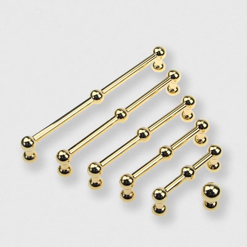 Кухонные ручки для шкафа Золотая современная ручка мебели искусственный сплав