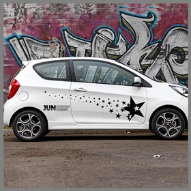 Углеродное волокно, Спортивная дверь, боковая юбка в полоску для KIA Picanto, утренний стиль автомобиля, украшение для тела, наклейка, авто аксессуары, виниловые наклейки