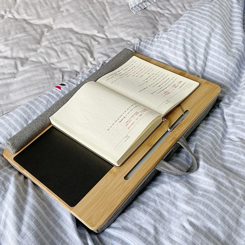 

Подходит для ноутбука до 17 дюймов, подставка для ноутбука с держателем для планшета и телефона, встроенный коврик для мыши и наручный коврик