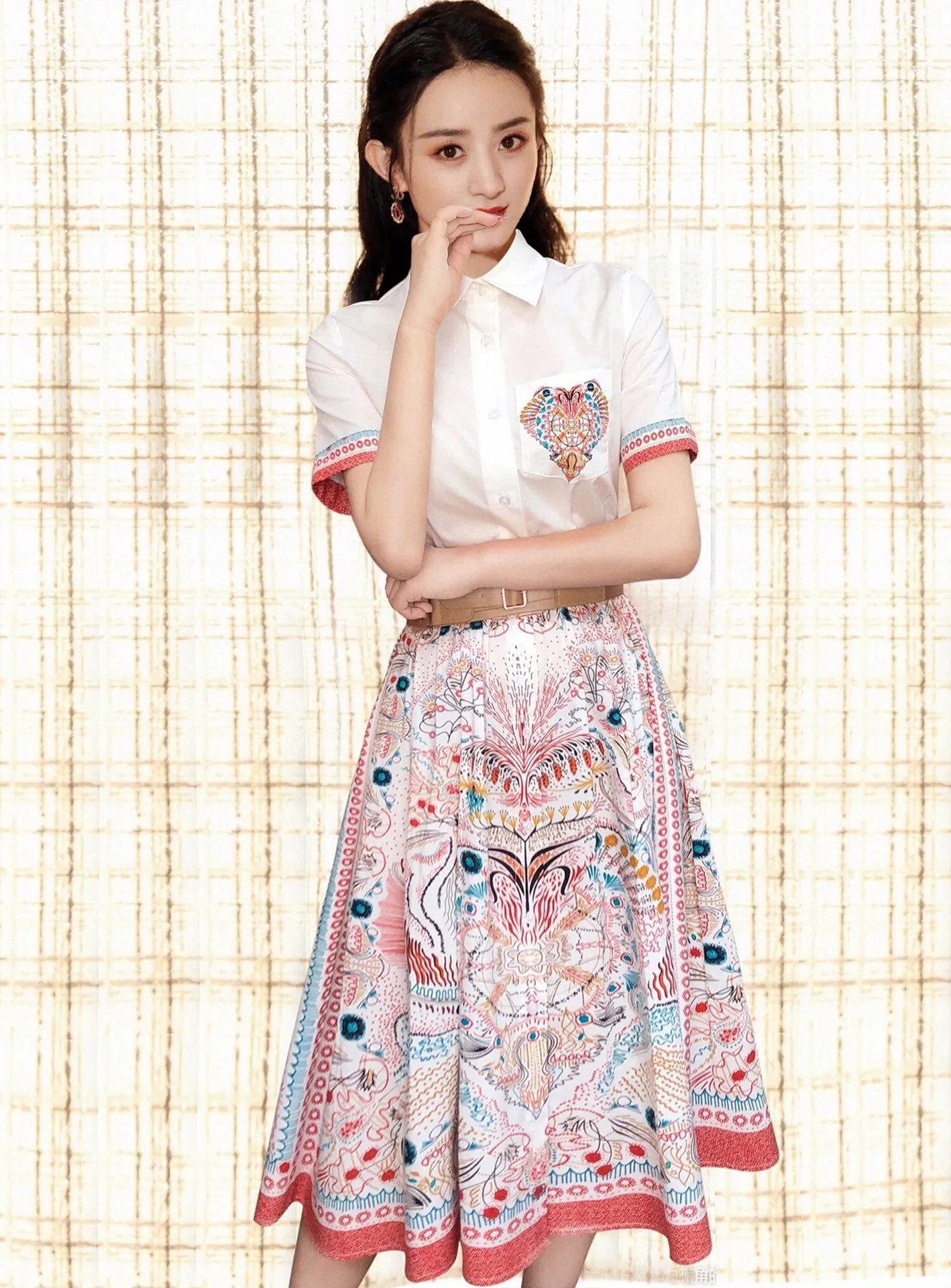 

High-End 2021 Summer Luxury Brand Designer Sexy Shirt Dress For Women 100%Cotton Lapel Elegant Party Dresses Classic Skirt 0536