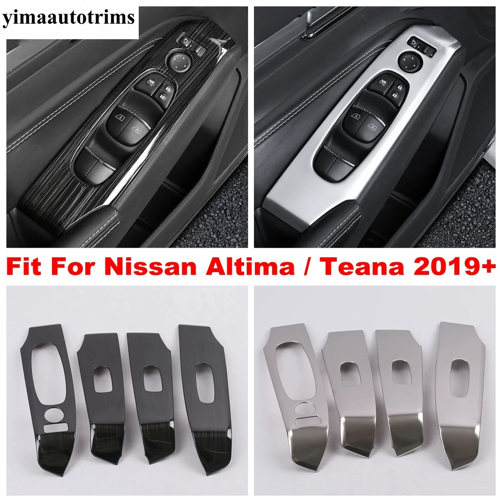 Wood Grain Steel Inner Door Bowl Sticker Trim For Nissan Altima/Teana 2019-2021