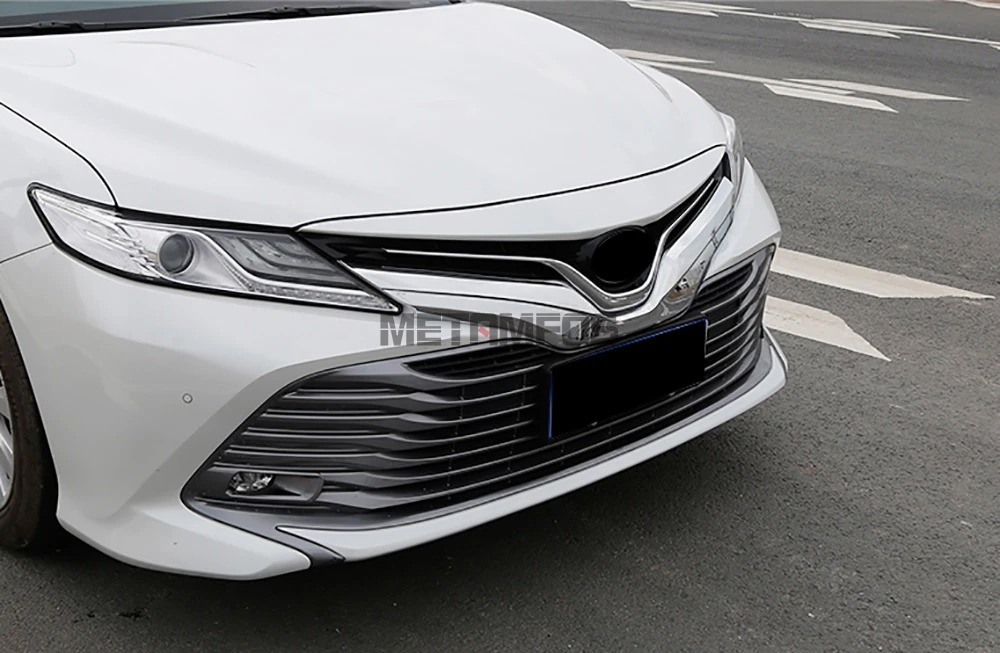 Для Toyota Camry LE XLE красный углеродного волокна передняя Центральная решетка гриль литья отделка внешние аксессуары для стайлинга автомобилей