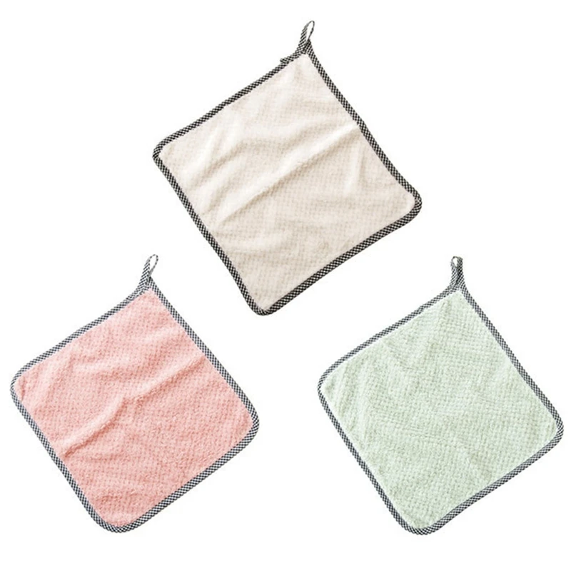 Подвесное полотенце из кораллового флиса тряпка кухонное для чистки Безворсовая