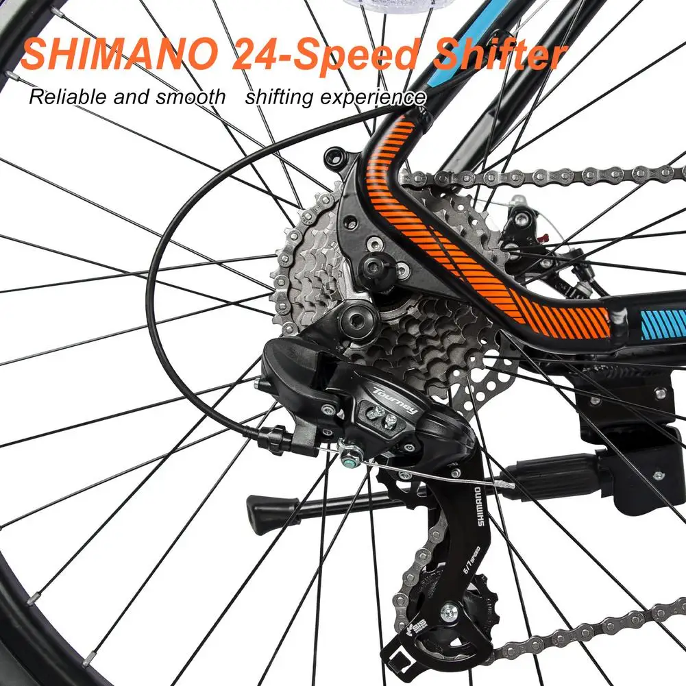 

26" Mountain Bike 24-speed Lightweight Aluminum Alloy Mountain Bike with Front and Rear Mechanical Disc Brake System