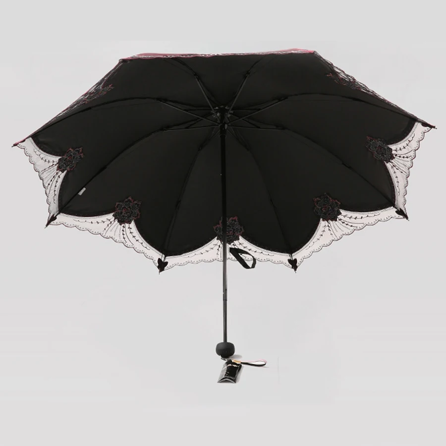 Fashion Women Lace Umbrella Anti UV Protection Sun Parasol Female Outdoor Sunscreen Windproof Folding Rain Umbrellas Ladies Girl | Дом и сад