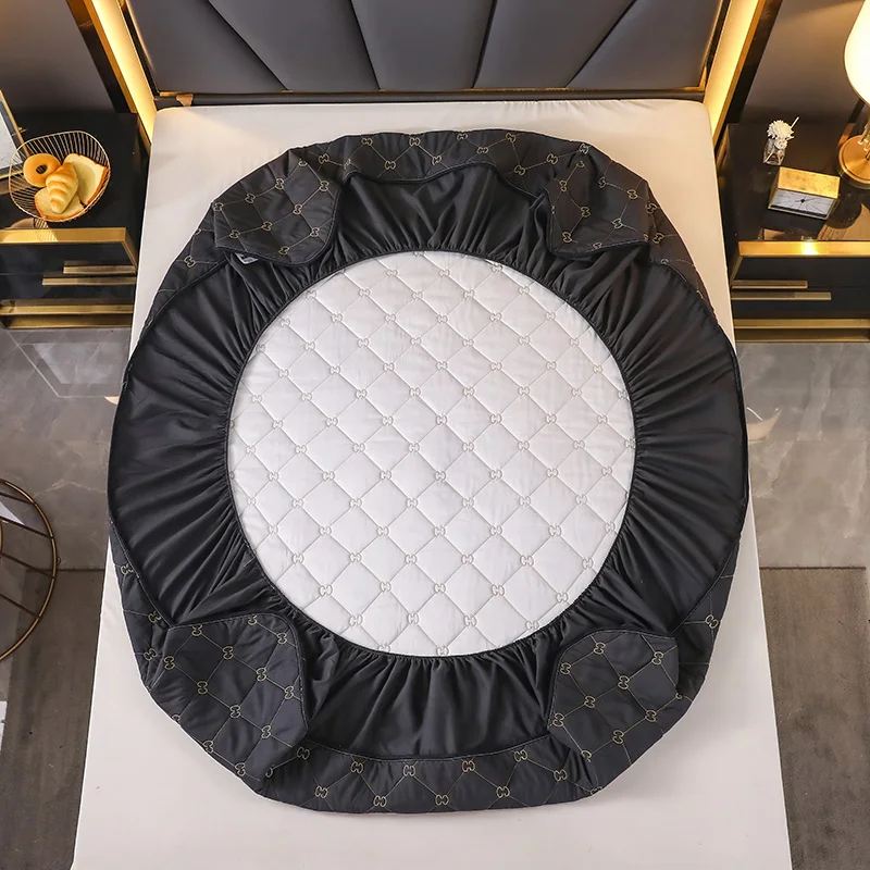 

Solid Color Bed Cover Simplicity Bed Mattresses Pad Linens Bedspread On The Bed Elastic Fitted Sheet Bed Inflatable Mattress