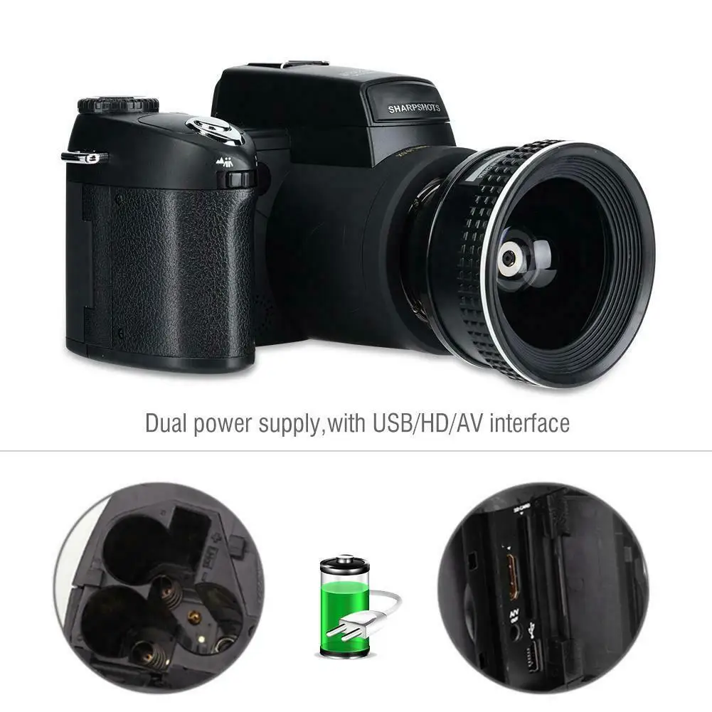 D7100 Camaras HD 33MP 3" LCD 24X ZOOM LED Digital DSLR Camera Photo Camcorder camera profissional digital | Электроника