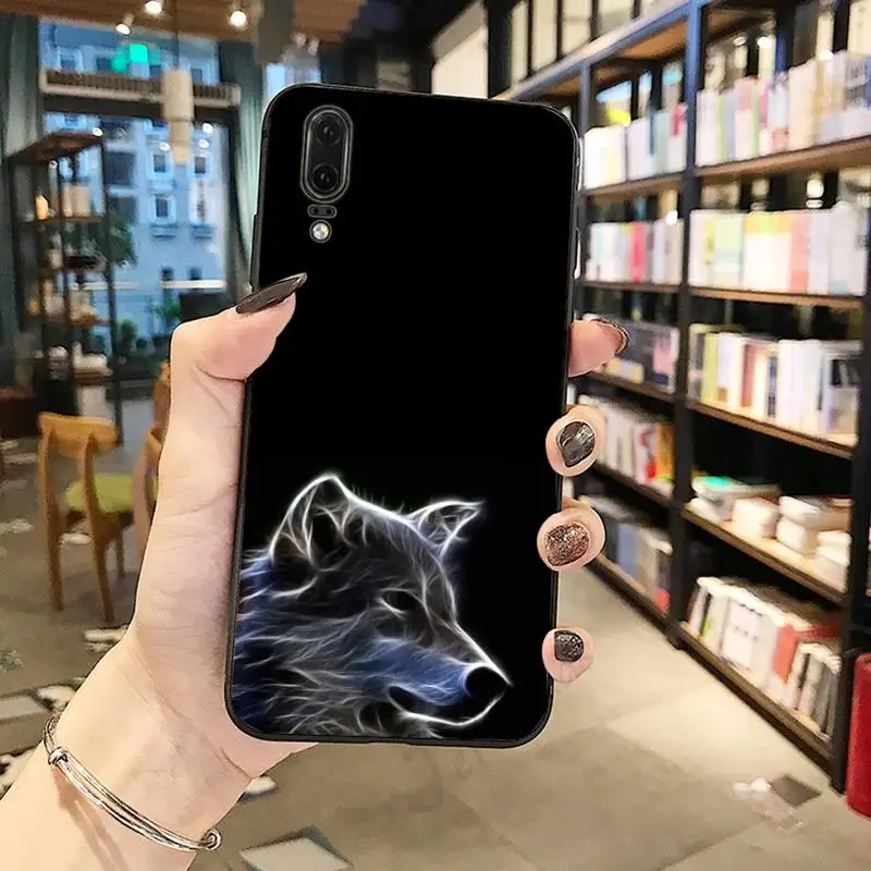 

Cute Snow Wolf animal fundas Phone Case For Huawei honor Mate P 10 20 30 40 Pro 10i 9 10 20 8 x Lite
