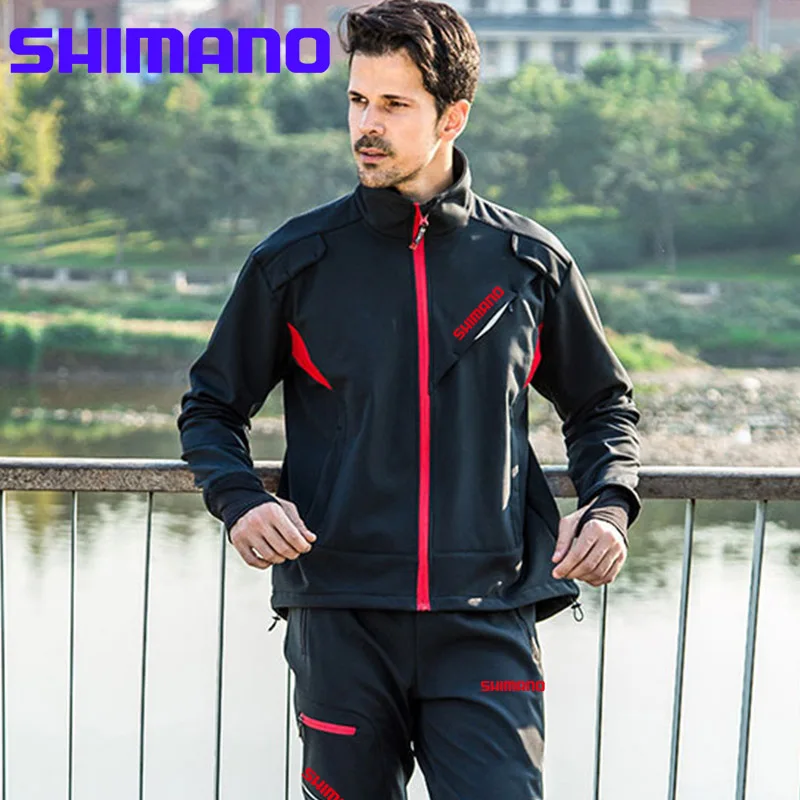 

2021 Men SHIMANO Fishing Clothes Fishing Jacket Waterproof Cycling Jacket Fishing Pants Winter Warm Windbreak Cycling Clothing