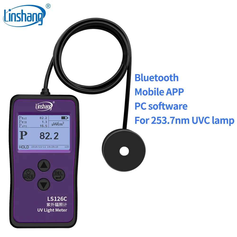 Linshang LS126C UVC светильник измеритель мощности УФ излучения для 254nm бактерицидные