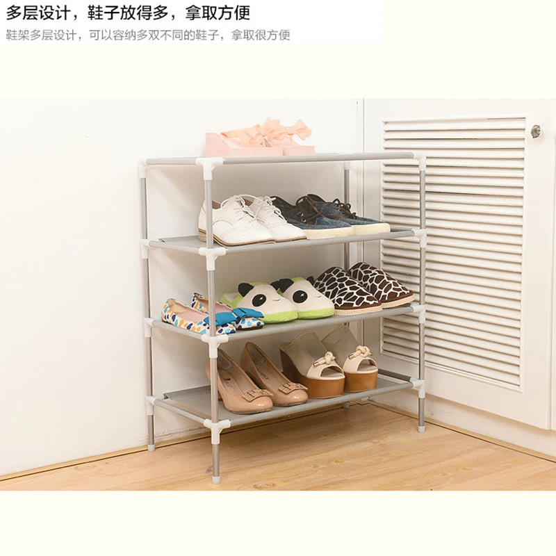 Household assembly shoe rack multi-layer cabinet simple dustproof storage non-woven door r | Мебель