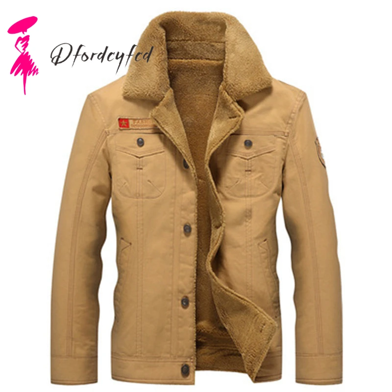 

2021 New Autumn Winter Fur Coat Women Clothes High Quality New Men's Outdoor Work Jacket Plus Velvet Military Jacket Z535
