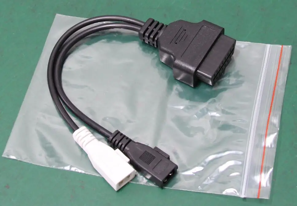 Для Audi 2x2 16 Pin OBD2 кабель Адаптер VAG для 2Pin + OBDII автомобильный диагностический