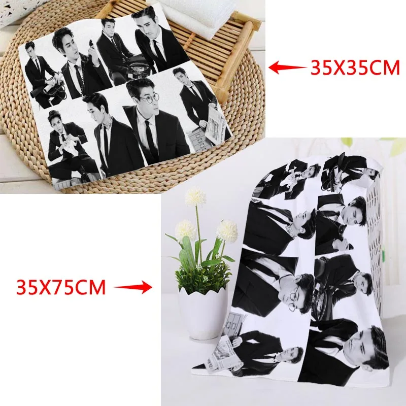 Пользовательский KPOP супер младший Печатный квадратный полотенце s микрофибра