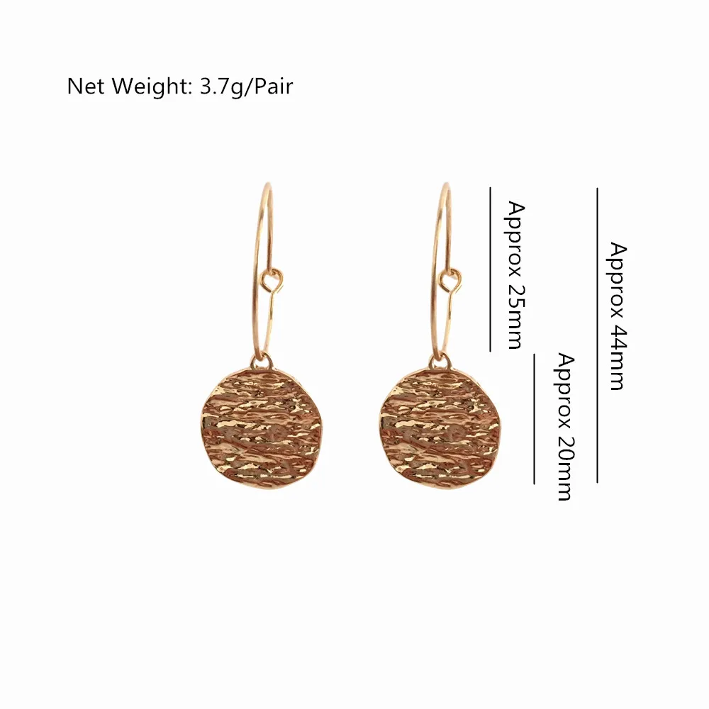 Серьги кольца золотого цвета с простого дизайна круглые тонкой поверхностью