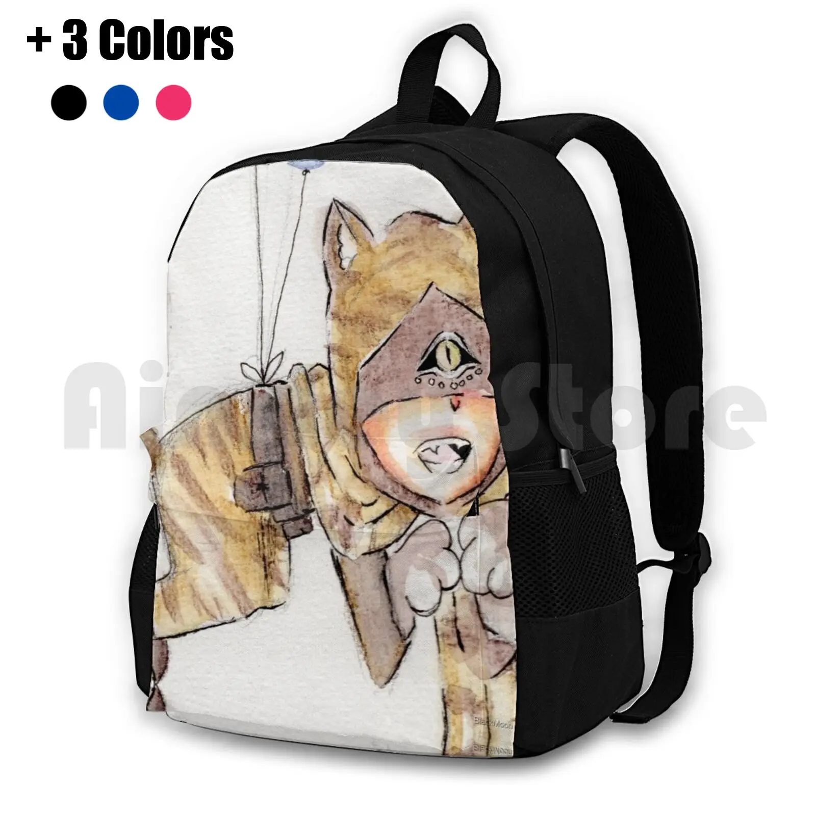 

Eli Clark " Longing Tiger " Watercolor Outdoor Hiking Backpack Waterproof Camping Travel Eli Clark Tiger Eli Identity V Idv Id