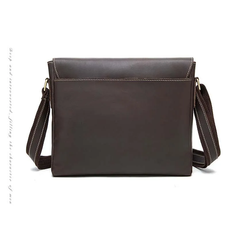 Портфель мужской из кожи Крейзи Хорс сумка-мессенджер на плечо для работы и офиса