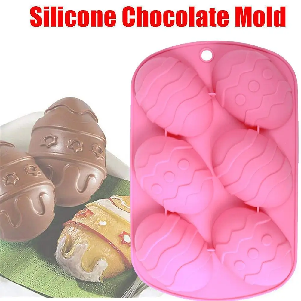 Силиконовая форма для выпечки в форме пасхального яйца 6 ячеек 3D торта маффинов