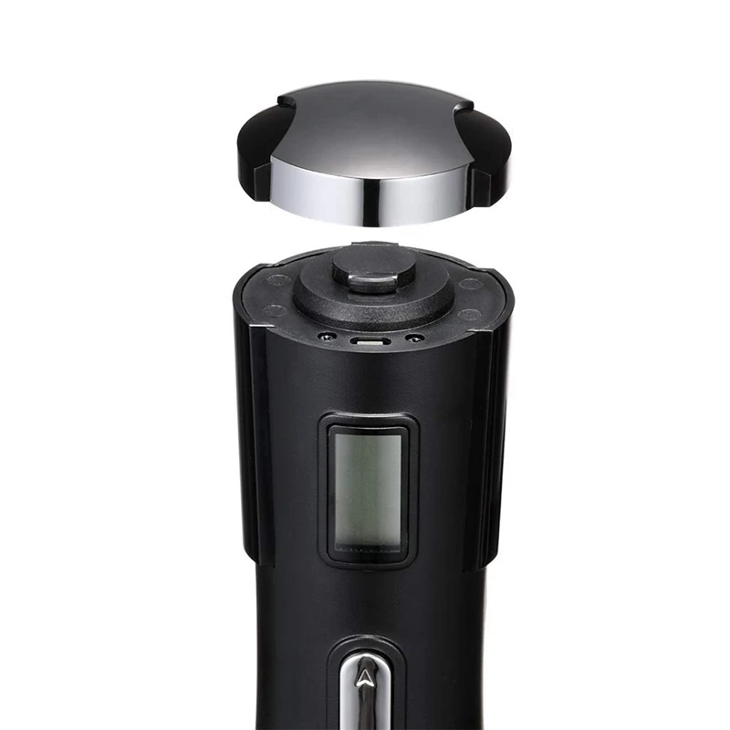 

Electric Bottle Opener Wine Bottle Opener with Detachable Free-Form Aluminum Foil Cutting Machine Pourer (Elegant Black)