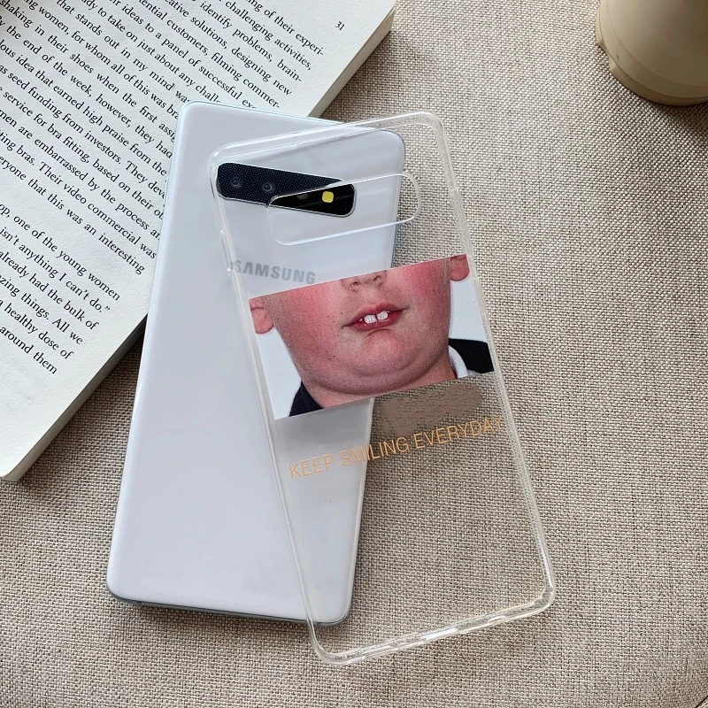 

Keep Smiling Everyday Boy Transparent Phone Case for iPhone X XR XS Max 11 Pro Max 6S 7 8 Plus Soft Case Cute Cover