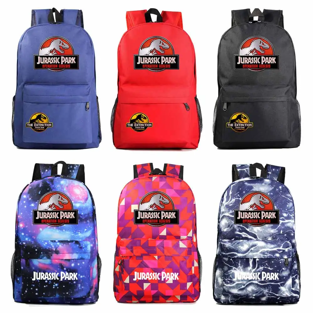 

Fashion Adventure Dinosaur Jurassic Park World Boy Girl Book School Bag Women Bagpack Teenagers Schoolbags Men Student Backpack