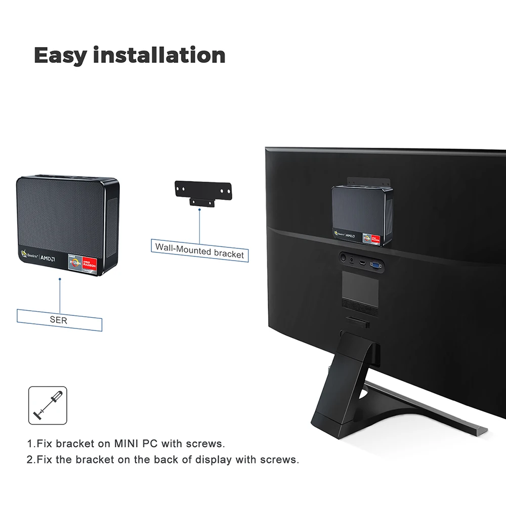 2022 Beelink SER3 AMD Ryzen 7 3750H Windows 10 Pro мини ПК DDR4 16 Гб ОЗУ 256 ГБ SSD WIFI BT игровой компьютер SATA HDD