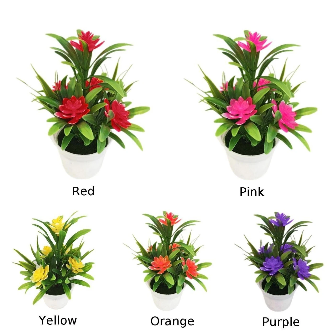 Plastic Artificial Fake Flowers Plant Pot Outdoor Home Office Floral Decor Gift | Дом и сад