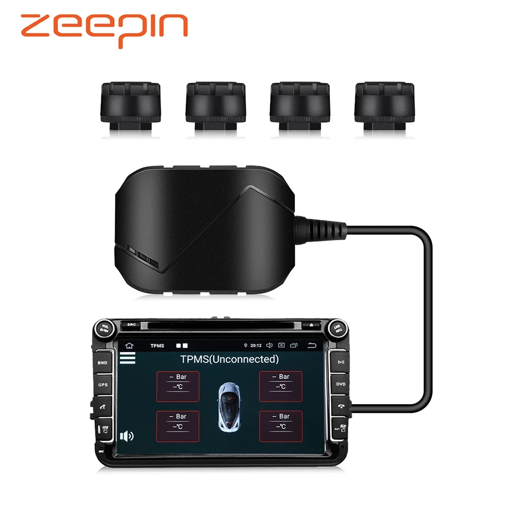 USB TPMS автомобильная система контроля давления в шинах Android навигация авто сигнал