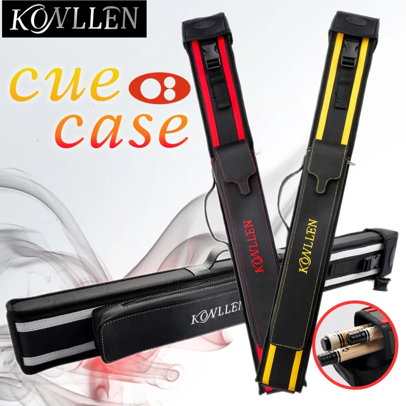 

KONLLEN Cue Case 1/2 3 Holes 1 Butt 2 Shafts Pool Cue Case Bag 82cm Length Billiard Cue Hard Case Carom Cue Case Free Shipping