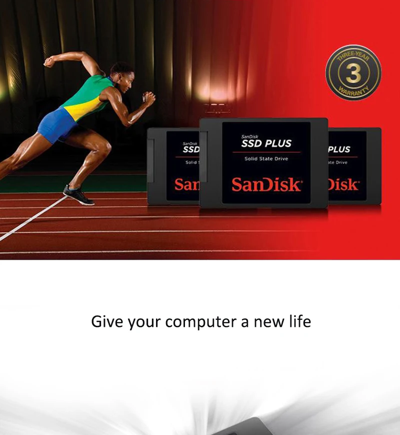 Sandisk SATA III SSD Plus 120 ГБ 240 ГБ 480 Гб HDD 2," Внутренний твердотельный накопитель Жесткий диск для ноутбука