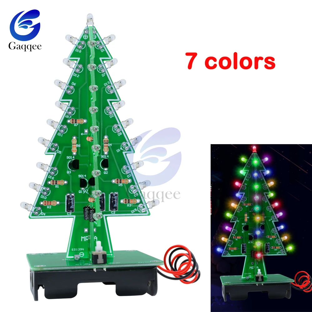 RGB 7 цветов 3D Рождественская елка монтажная плата модуль со светодиодными лампами
