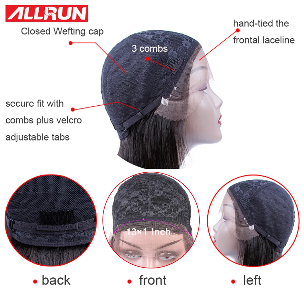 Парик Из прямых человеческих волос с бесплатной частью парики для черных женщин