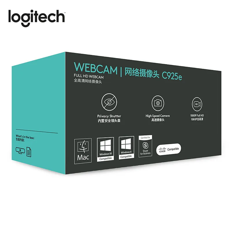 - Logitech C925e HD 1080P/30fps  Micphone USB 2, 0  -
