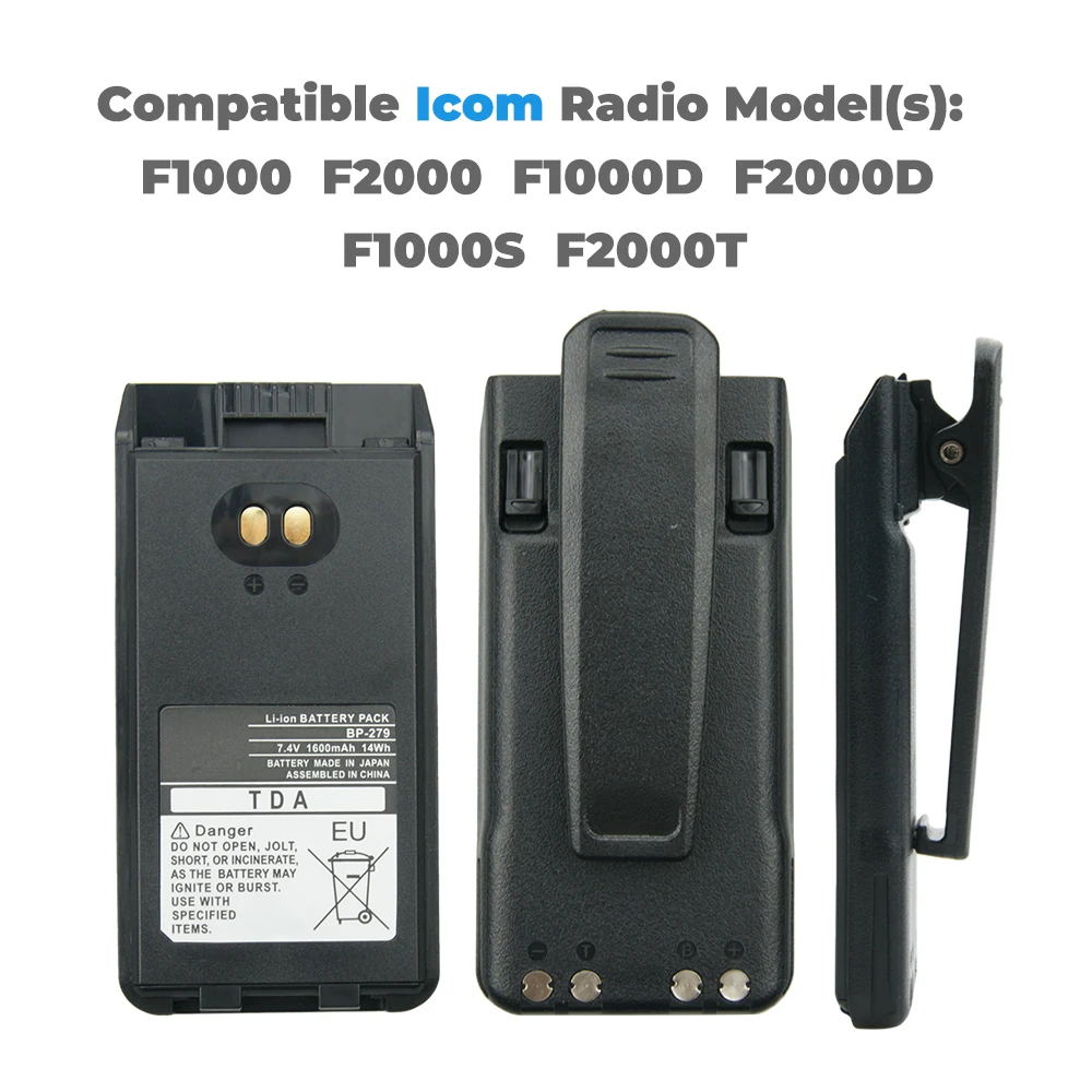 10 шт. 1600 мАч запасная батарея для ICOM F1000S BP 279 F1000 F1000D F1000T F2000 F2000D F2000T FT 2000 IC V88