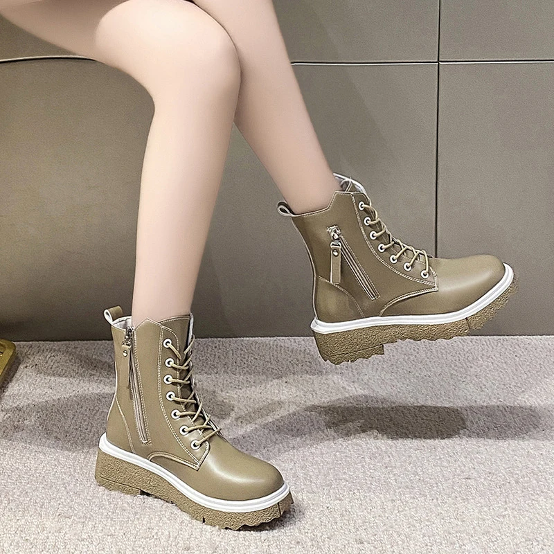 

Fashion Top Design Women Shoes Solid Color Lace Up Outdoor Comfortable Casual Women Shoes 2021 New