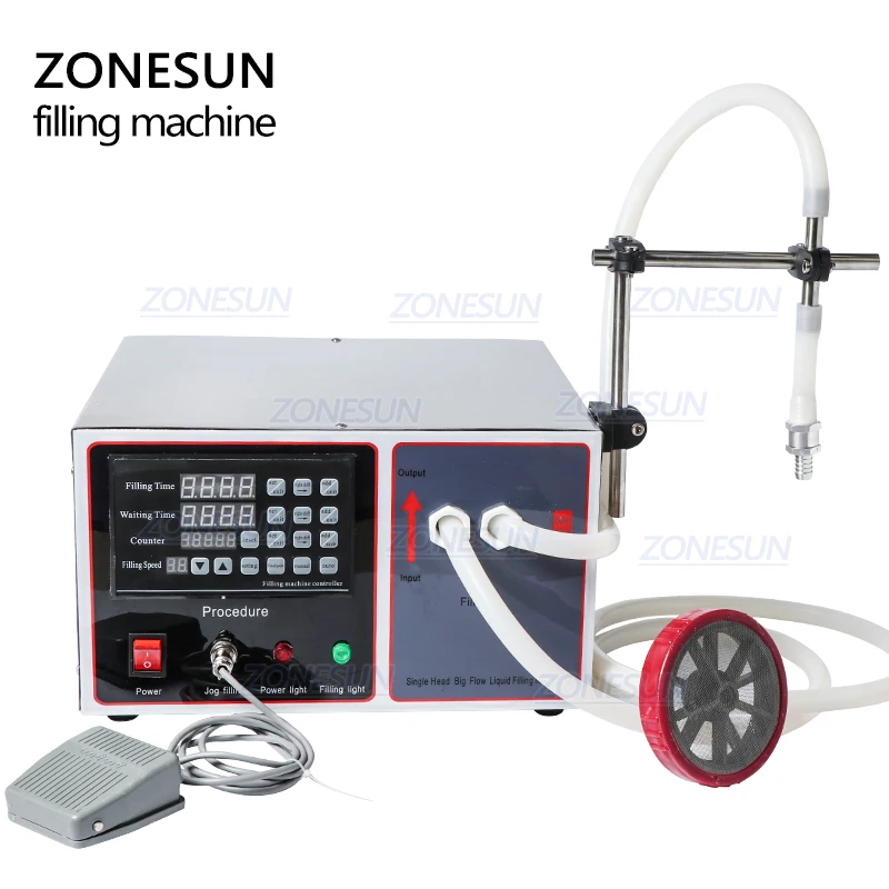 

ZONESUN GZ-GFK17A Semi Automatic Filling Machine Laundry Hand antiseptic Sanitizer Gel Water Milk Liquid Bottle Filling Machine