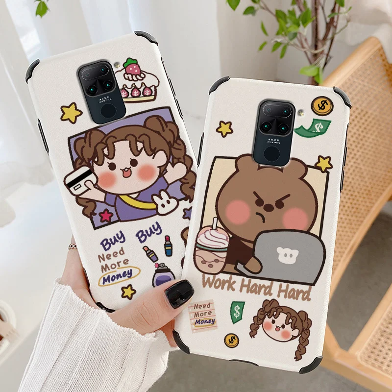 

Double Ponytail Girl Phone Case For Xiaomi Redmi Note 9 9T 9S 9Pro 9ProMax Pro Max Liquid Silicone Cover
