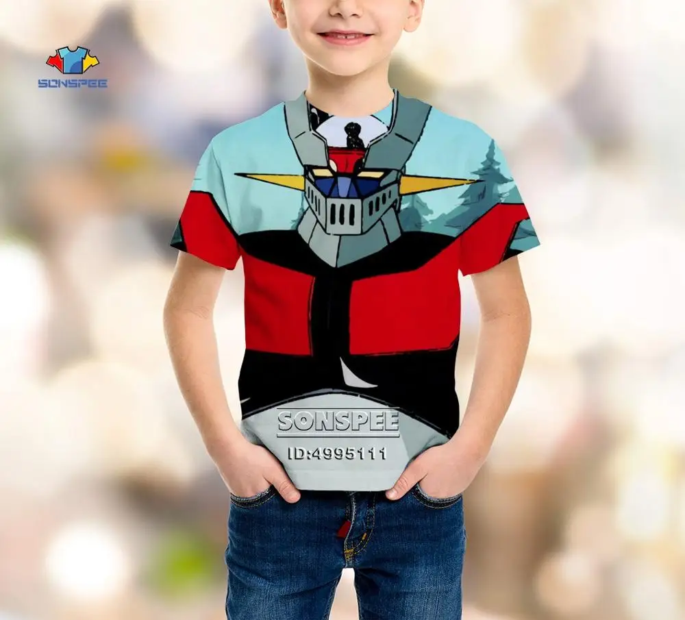 SONSPEE 3D принт аниме Mazinger Z робот для детей ясельного возраста Повседневная