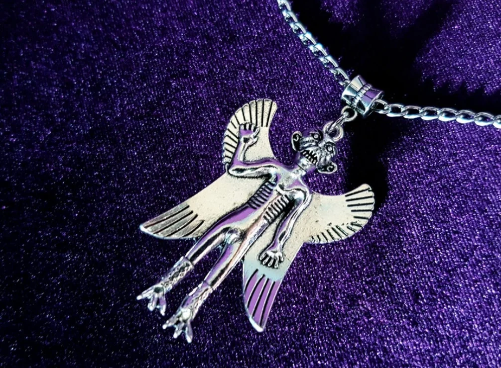 Оккультное демоническое летающее ожерелье с символом Люцифера Пазузу амулет в