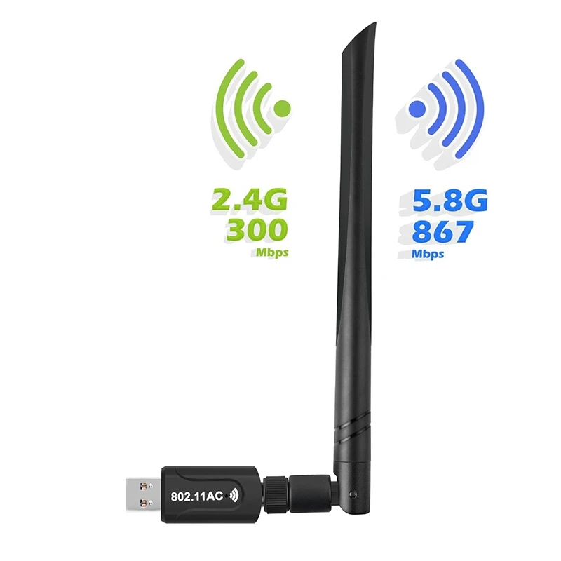 1200 Мбит/с USB сетевой адаптер 2 4G/5 8G Usb3. 0 двухдиапазонный Бесплатный привод