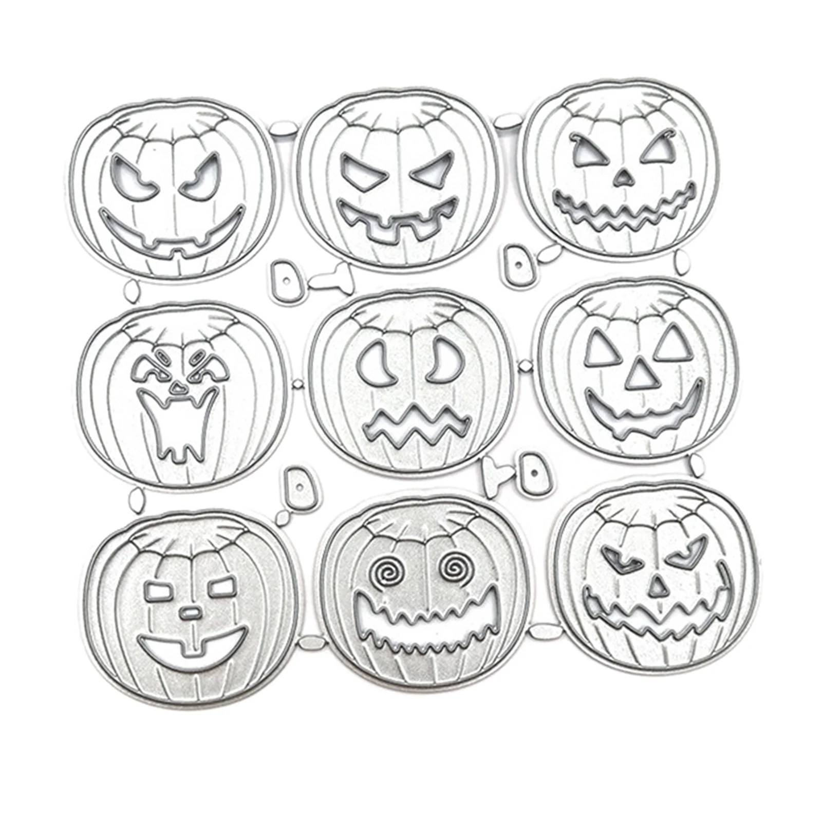 

9 Pieces Halloween Pumpkin Die Cut Stencils for Scrapbook DIY Decoration