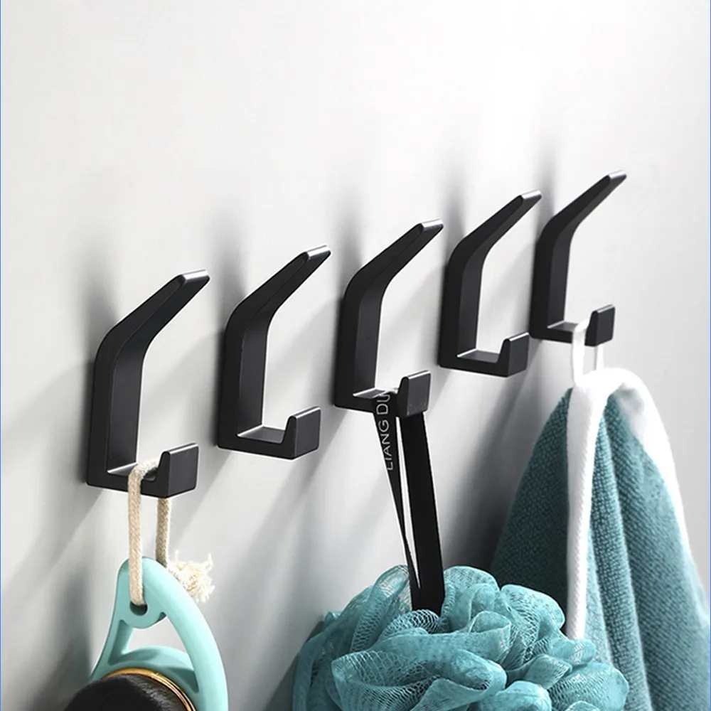 

Towel Hooks Wall Hooks Couple Black White Coat Rack Clothes Hook Robe Hanging Hooks Of Bedroom Bathroom Accessories For Kitchen