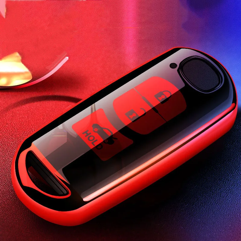 

New TPU Remote Car Key Case Cover For Mazda 2 3 5 6 CX5 CX7 CX9 Miata MX5 Axela Atenza Smart Protector Shell Full Covers