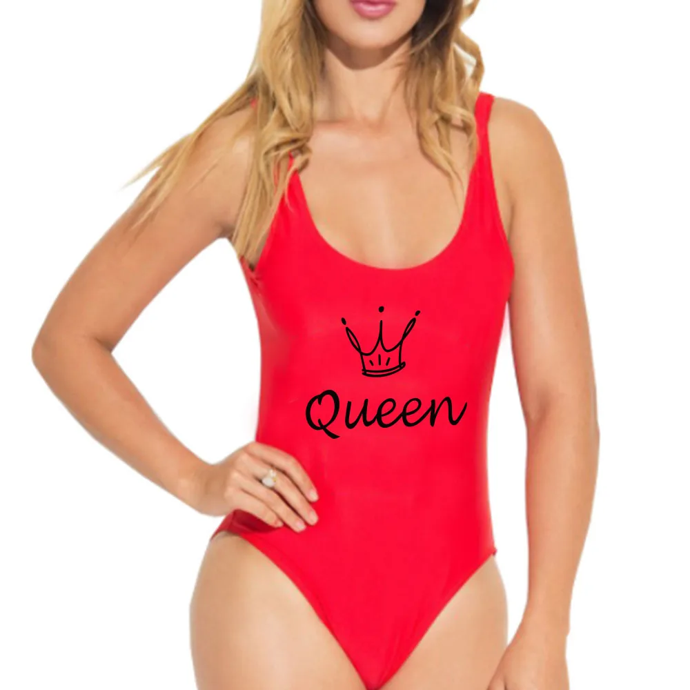 Женский цельный купальник Queen Crown купальный костюм с надписью сексуальные
