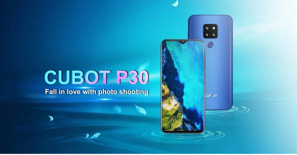 Cubot P30 Android 9,0 4 Гб 64 Гб Смартфон 6,3 ''FHD+ экран капли воды 2340*1080 MT6763 Восьмиядерный 4000 мАч Face ID 4G мобильный телефон