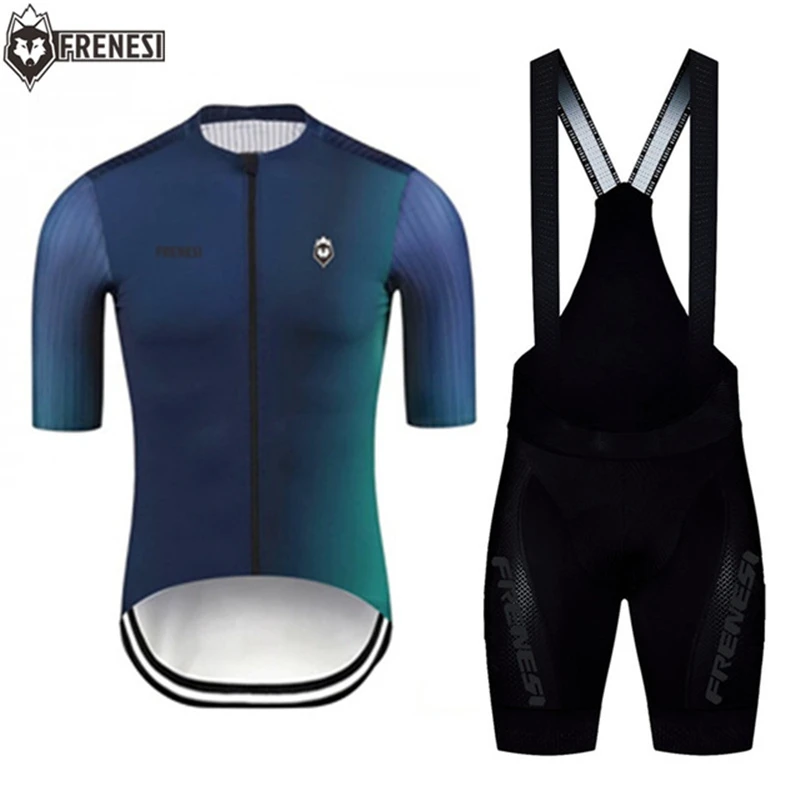 

2021 Frenesi Bicycle Summer Men Short sleeve Set Cycling Jersey Team Maillot Ciclismo Bike Outdoor Quick Dry Sport Clothing Suit